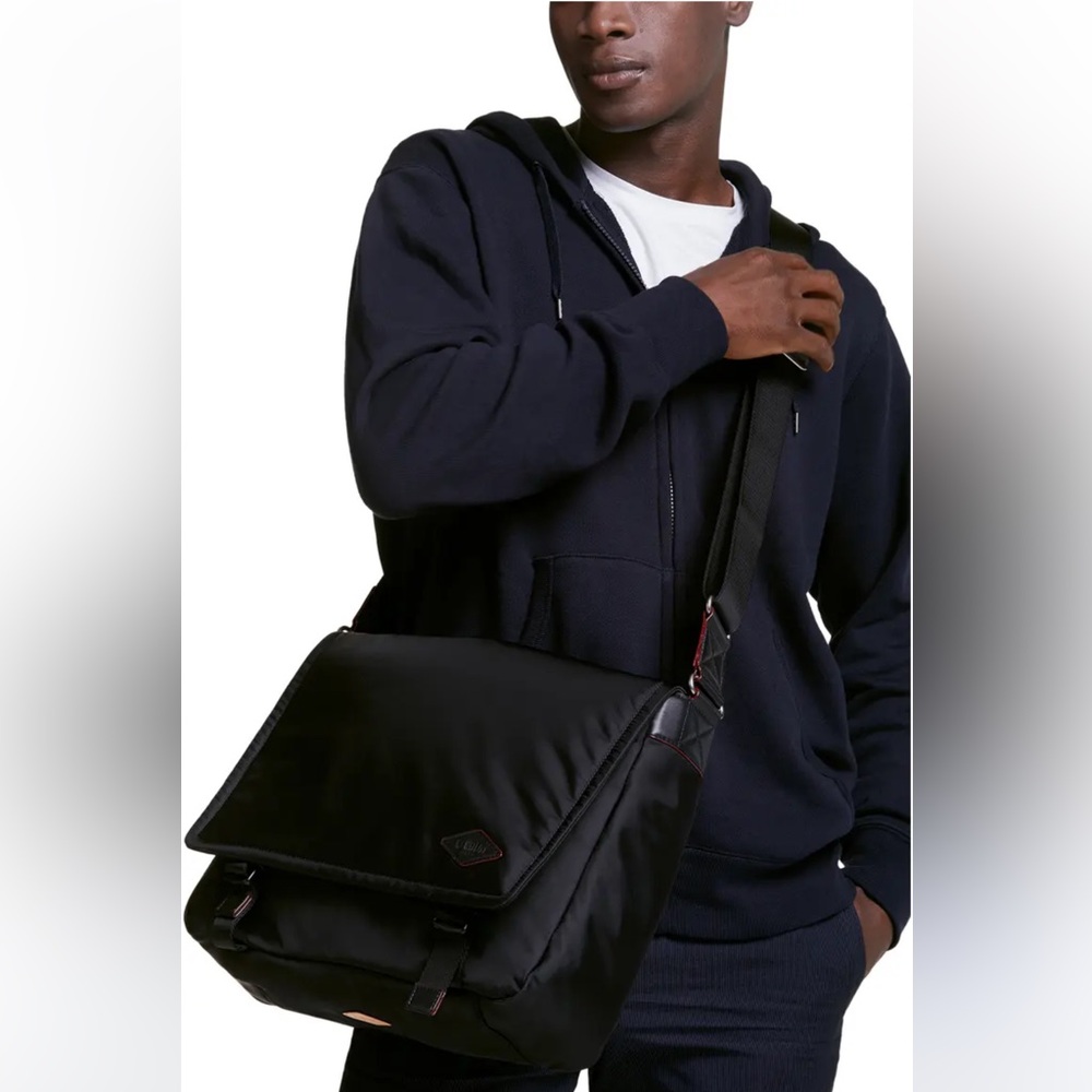 MZ Wallace New Bleecker Nylon Black Messenger Bag